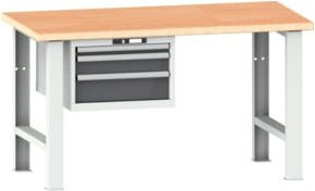 Lista Werkbank 27x36E Multiplex mit KEY Lock in Grau und Multicolour, B/T/H: 200 x 75 x 84 cm - Bild 1