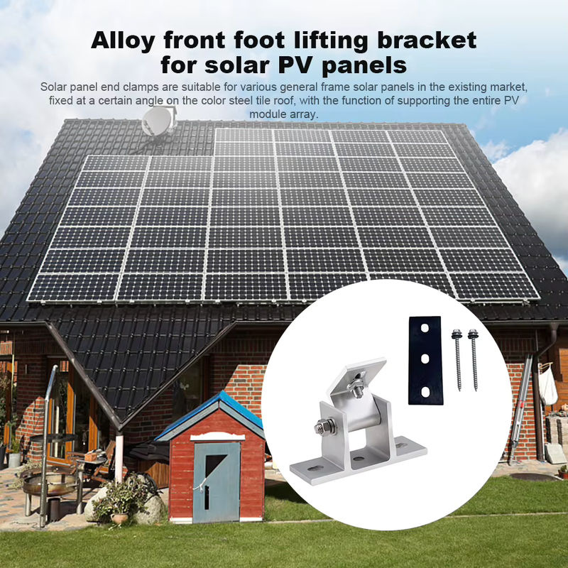 ALLOET Solar Panel Montage Halterungen Set für Flachdächer mit einstellbarem Winkel von 15 bis 30 Grad, Bohrfreie Solar Panel Rack Halterung - Bild 6