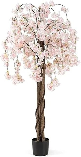 Costway Künstlicher Kirschblütenbaum in Weiß, Höhe: 163 cm - Bild 1