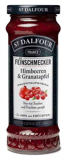 St. Dalfour Konfitüre Himbeeren & Granatapfel Feinschmecker Edition 284 g - Bild 1