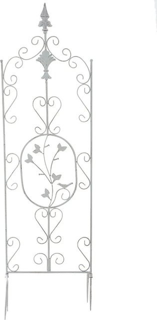 DELUKE Rankgitter FALK aus Metall in Antik-Weiß als Rankhilfe für Kletterpflanzen, B/T/H: 35 x 1 x 122 cm - Bild 1