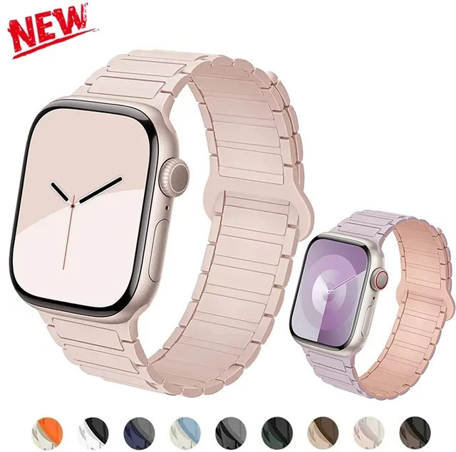 CAOWTAN Uhrenarmband Silikon, Magnetband - Bild 1