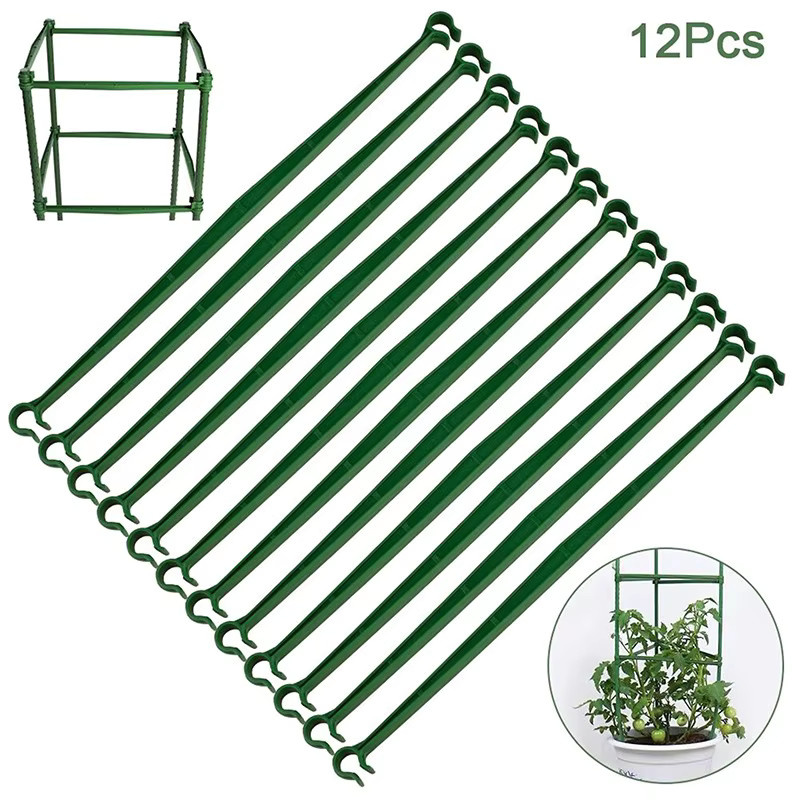 12 Stück erweiterbare Pflanzenstützen in Grün für Kletterpflanzen und Reben zur Gartenunterstützung - Bild 2