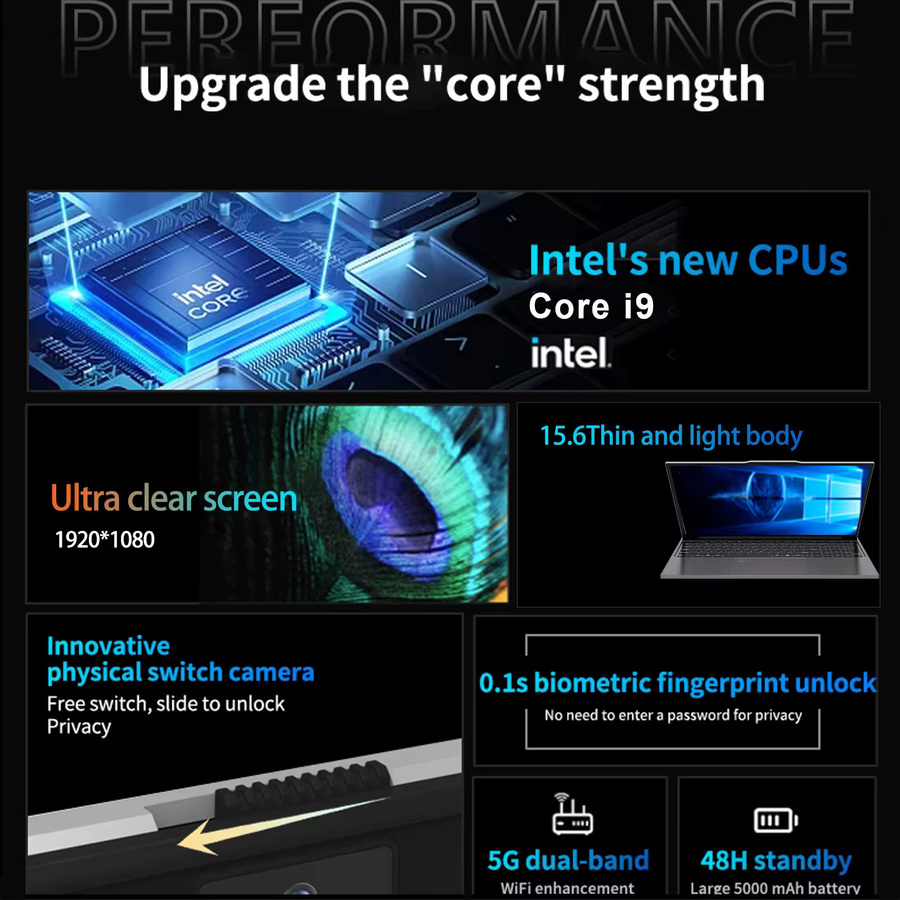 Gaming-Laptop mit 15,6 Zoll Display, Intel Core i9 10980HK, 32GB RAM, 2TB SSD, Windows 11 Pro, Silber - Bild 2