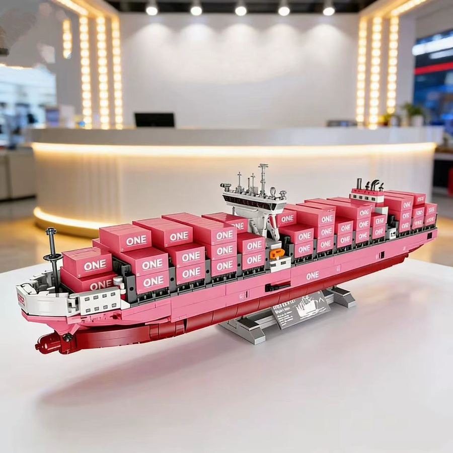 JIE XING ONE Ship Frachtcontainer-Schiff, Kleinpartikel-Bausteine Modell - Bild 5