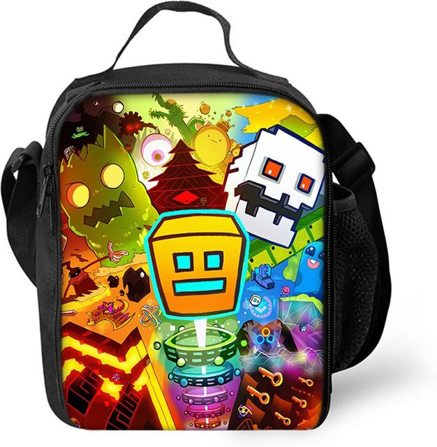 Thermoisolierte Lunchtasche Geometry Dash mit 3D-Druck von Fancy Style Studio, Mehrfarbig - Bild 1