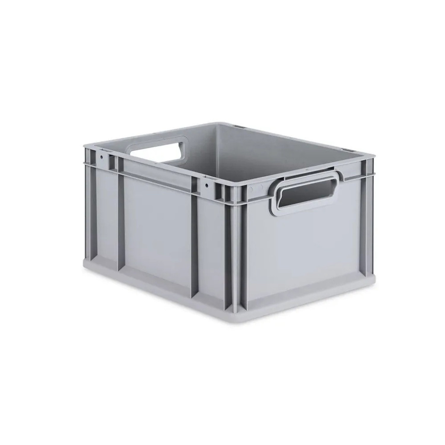 PROREGAL Eurobox NextGen Grip Lagerbox mit verstärkten Wänden und Griffen, Grau, H x B x T: 22 x 30 x 40 cm, 20 Liter - Bild 2
