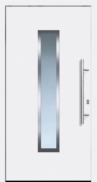 Aluminium-Haustür PANTO Modern Weiß Anschlag Rechts B: 110 cm, H: 210 cm - Bild 1