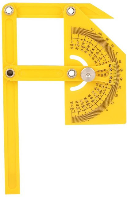 TOMTOP Goniometer 180 Grad Winkelmesser und Gehrungslehre in Gelb und Multicolour - Bild 1