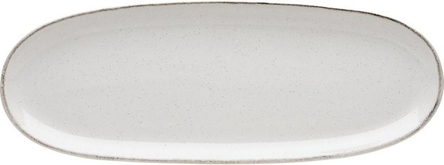 van Well Urban Servierplatte aus Steinzeug, beige, oval, 4er Pack, L x B x H: 34 x 12,5 x 2,1 cm - Bild 1