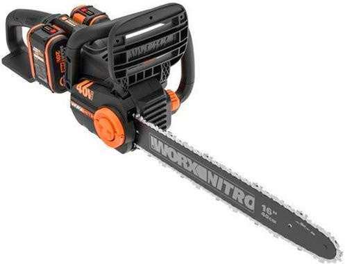 Worx Akku-Kettensäge 40 V in Schwarz und Orange mit 40 cm Schnittlänge und Ersatzakku - Bild 1