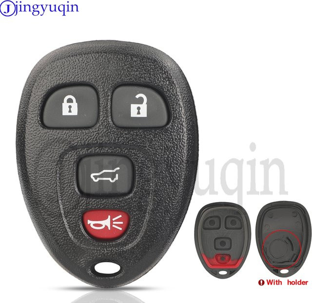 Jingyuqin Smart Remote Auto Schlüssel Shell Fob mit 4 Tasten und Batteriehalter in Schwarz für Chevrolet Colorado, Isuzu, Buick Hummer H3 und GMC - Bild 1
