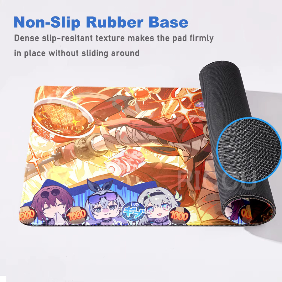 Mortenax Gaming Mauspad Honkai Star Rail Blade XXL Rutschfestes Schreibtischunterlagen Multicolour - Bild 3