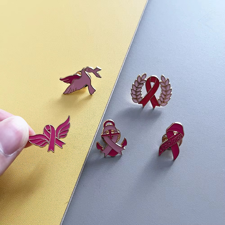 Potdemiel Anstecknadel, 5-teilig, rosa Band, Unisex - Bild 4