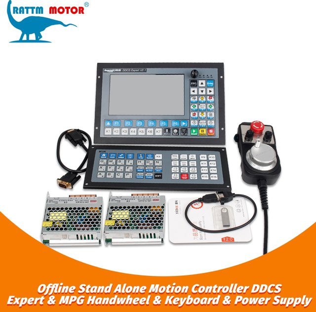 POWACE DDCS Expert v2.1 5-Achsen-CNC-Steuerungssystem Offline Stand-Alone PLC Servo-Schrittmotor-Bewegungssteuerung mit MPG in Schwarz - Bild 1