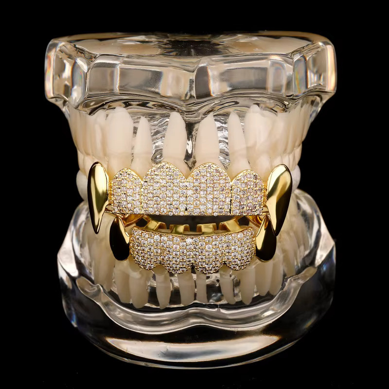 UOSU Grillz, Bicolor, Zirkonia, Unisex - Bild 2