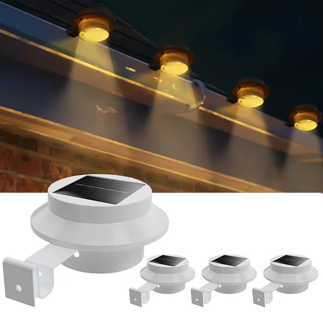 NEWBIRTH Solar-LED-Außenleuchten in Weiß mit warmweißem Licht für Garten, Terrasse und Gehwege - Bild 1