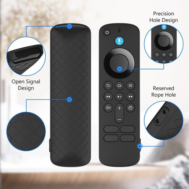 Weiche Silikonhülle für Amazon Fire TV Stick HD/4K Fernbedienung in Weiß, wasserdichte und staubdichte Schutzhülle mit griffiger Textur - Bild 1