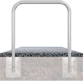 Schake Abweisebügel aus verzinktem Stahlrohr in Silber, Breite: 50 cm, Höhe: 140 cm - Bild 1