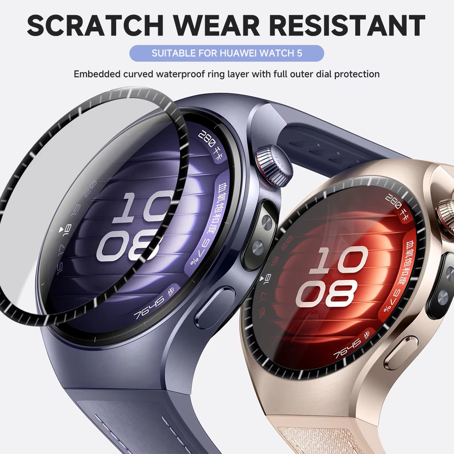 FancyWrist Displayschutzfolie für Huawei Watch 5, 42 mm/46 mm, Schwarz - Bild 3