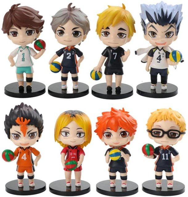 MIFEN Haikyuu Figur Oikawa Tooru Hinata Shoyo Kei Tsukishima Tadashi Yamaguchi 8-teiliges Set PVC - Bild 1
