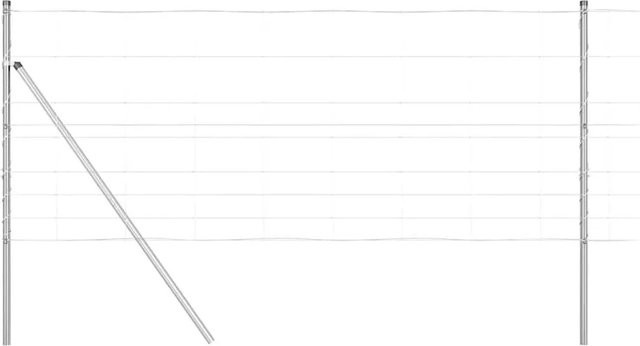vidaXL Zaunpfosten aus Stahl, rechteckig, silber, Höhe: 100 cm - Bild 1