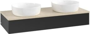 V&B Waschtischunterschrank Antao ohne Frontstruktur in Blau, B/T/H: 120 x 50 x 19 cm - Bild 1
