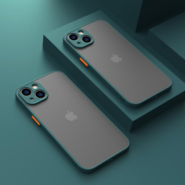 Rui Di Armor Bumper Stoßfeste Handyhülle aus Silikon für iPhone 15 14 13 12 11 Pro Max XR X Xs 7 8 Plus SE, Farbe: transparent - Bild 1