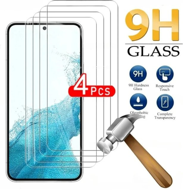 4er-Pack gehärtetes Vollglas Displayschutz für Samsung Galaxy S24 S22 S21 S20 FE Plus 5G in Transparent - Bild 1