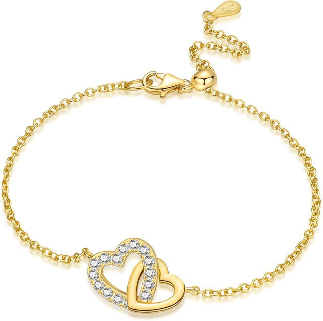 PANPOKI Armband, 925 Silber, Herz-Knoten, Damen - Bild 1