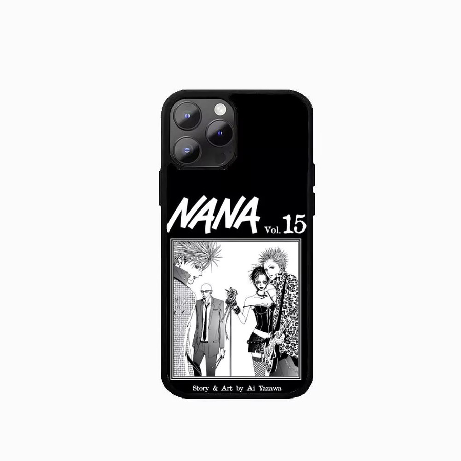 Anime Nana Osaki Handyhülle für iPhone 11-16, transparente Anti-Fall-TPU-Hülle mit Farbwechsel-Effekt in Schwarz - Bild 4