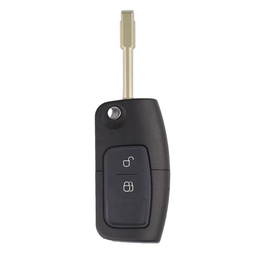 YIQIXIN Remote-Autoschlüssel Schale für Ford Focus, Fiesta, Mondeo und Galaxy in Schwarz ohne Logo und ungeschnittene Klinge - Bild 2