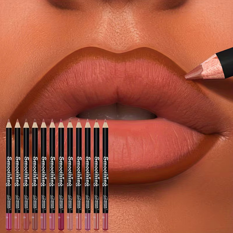 CHOOSE RASME Lippenkonturenstift-Set, 12 Farben, Matt, Nude Braun Rosa - Bild 2