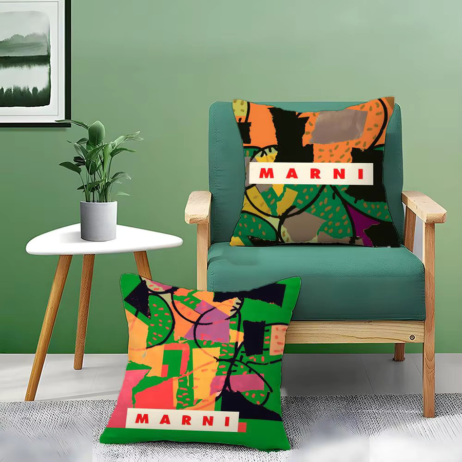 M-mARNI Modekissenbezug aus doppelseitigem Plüsch in Schwarz und Multicolour, quadratisch, B/T/H: 30 x 30 x 1 cm - Bild 3