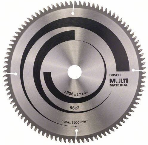 Bosch Multi Material Kreissägeblatt mit Hartmetallspitzen, Farbe Silber, Durchmesser: 305 mm, Bohrung: 30,5 mm, Dicke: 3 mm, 96 Zähne - Bild 1
