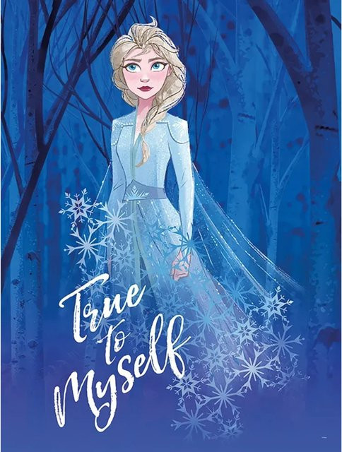 Komar Wandbild Frozen Elsa Myself, Farbe: Blau, Breite: 30 cm, Höhe: 40 cm - Bild 1