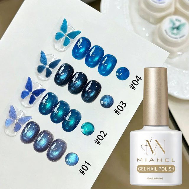 MIANEL Blue Secret Realm Gel-Nagellack, 10 ml, Blau, Schimmernd - Bild 1