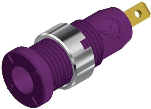 Hirschmann Test & Measurement MSEB 2610 F 2,8 Au Sicherheits-Laborbuchse für den vertikalen Einbau in Violett mit 2mm Stift-Durchmesser - Bild 1
