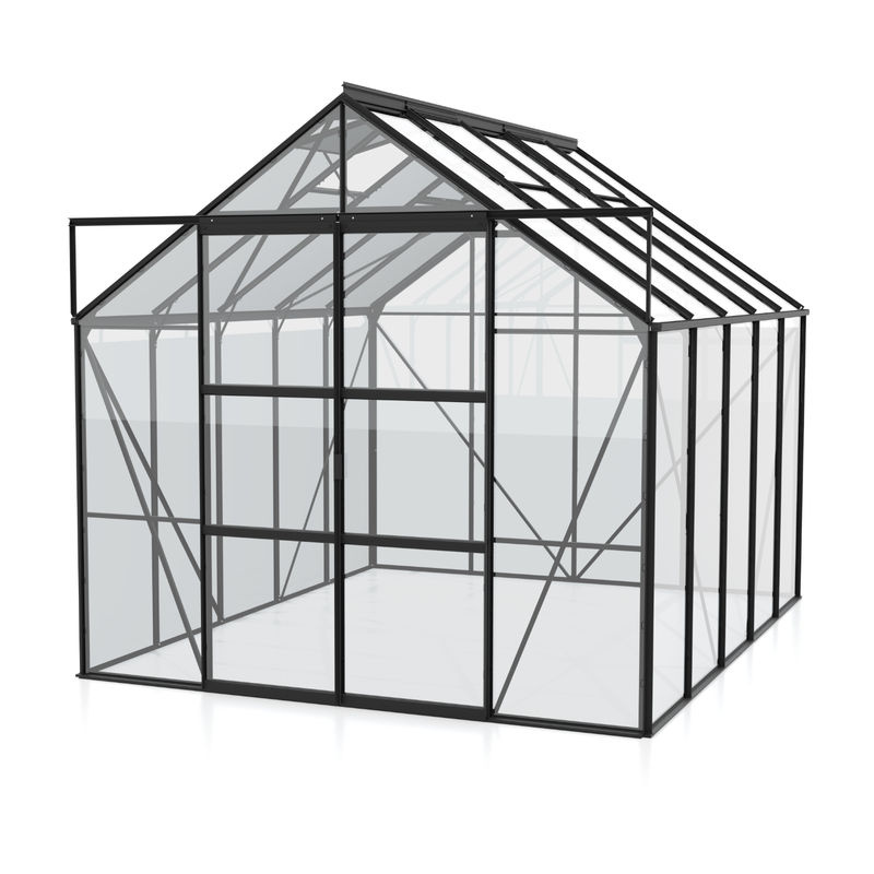 Vitavia Gewächshaus Uranus 8300 Schwarz 8,3 m² mit 3 mm ESG-Glas - Bild 3