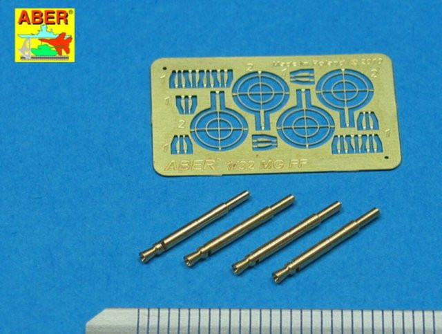 Aber Set of 4 German barrels for Oerlikon 20mm aircraft machine guns MG FF with sights - Bild 1
