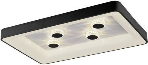 Just Light Vertigo LED-Deckenleuchte Schwarz B: 90,5 cm, T: 60,5 cm, 45W, dimmbar mit Fernbedienung - Bild 1