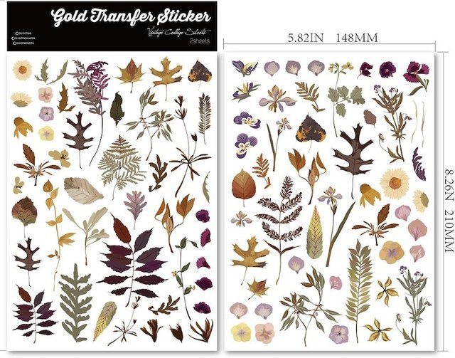 Hobbisland Herbstblatt Aufkleber in Braun und Multicolour für Scrapbooking und DIY-Dekoration - Bild 1
