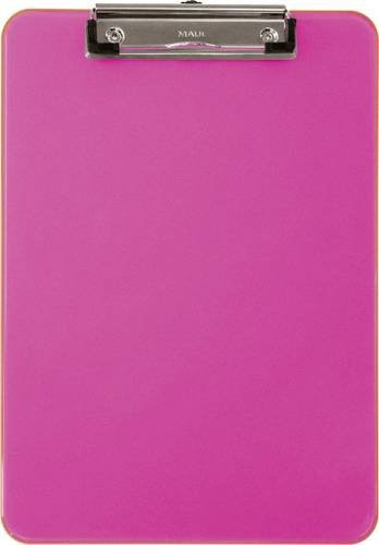 Maul Klemmbrett aus Kunststoff in Pink transparent B/H/T: 22,6 x 31,8 x 1,5 cm - Bild 1