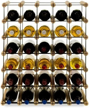 PROREGAL Modulares Weinregal Vinotega Mod aus massivem Kiefernholz in Natur, H x B x T: 62,5 x 52,5 x 24,5 cm, braun, rustikal