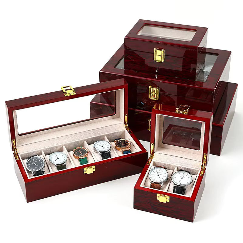 DELESYS Uhrenbox aus Holz im chinesischen Stil, rot - Bild 2