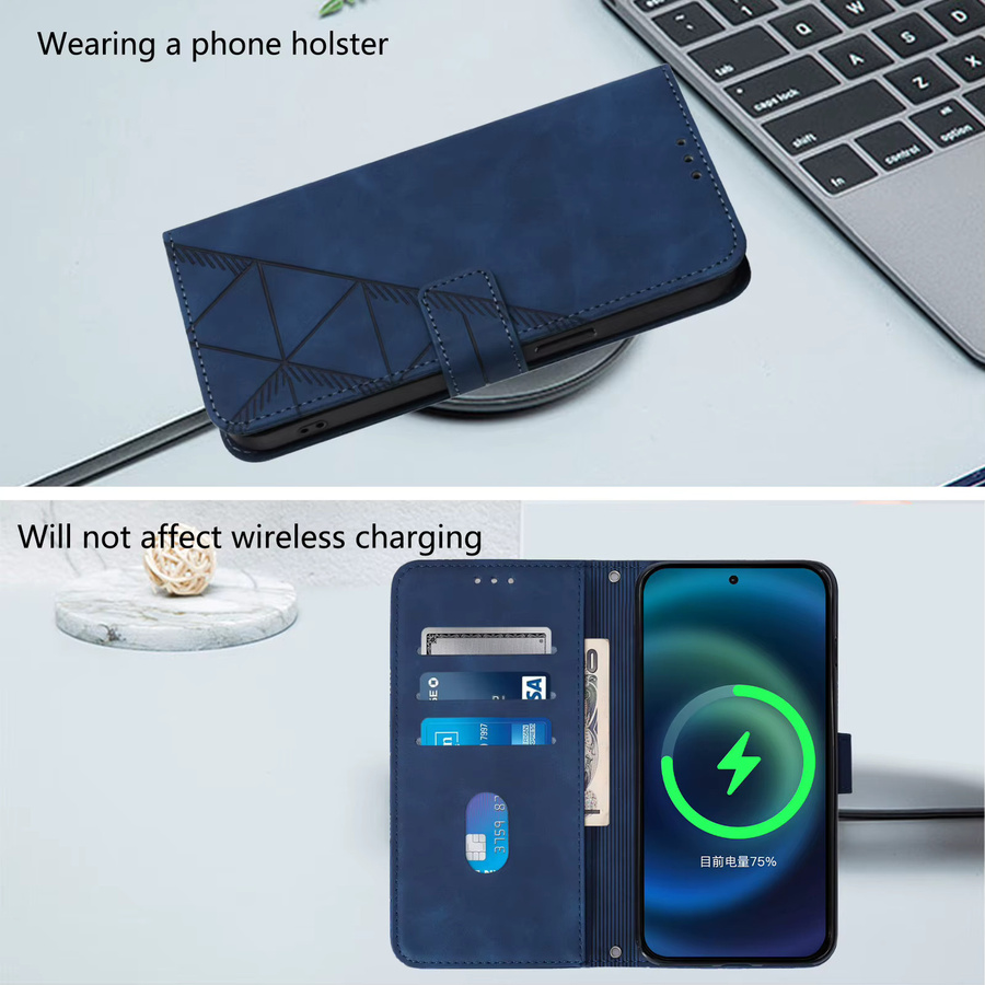 Xiaomi Leder Flip Wallet Handyhülle für POCO M7 mit Kartenfach in Schwarz oder Blau - Bild 4