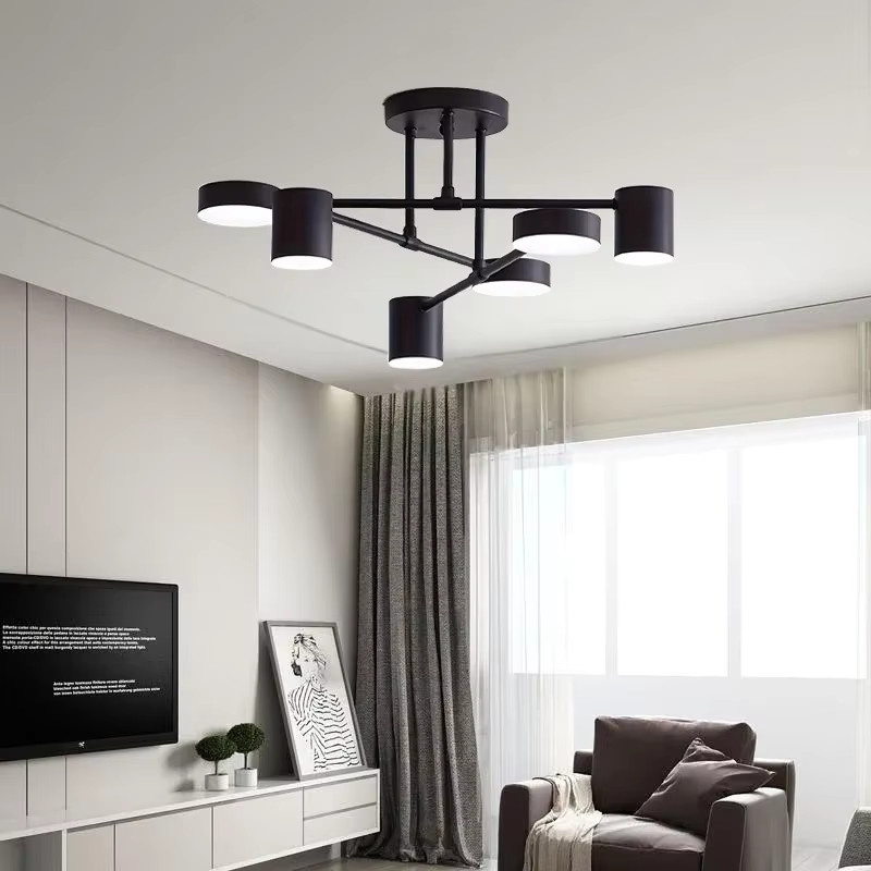 Moderne Deckenleuchte von TRAZOS in Schwarz und Gold mit Sternenhimmel-Design für Wohnzimmer, Flur und Schlafzimmer - Bild 3