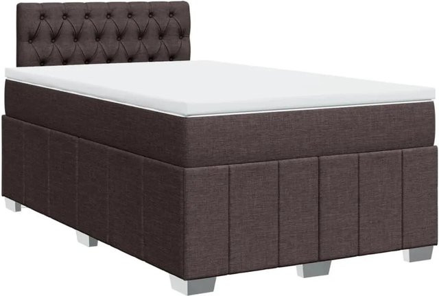 vidaXL Boxspringbett mit Matratze Dunkelbraun B/T: 120 x 200 cm - Bild 1