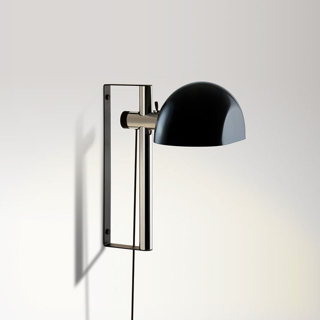 Marset Lauro A Wandleuchte aus verchromtem Metall und Schwarz, höhenverstellbar und modern - Bild 1