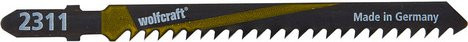 Wolfcraft Stichsägeblatt aus Kohlenstoffstahl für Holz und Kunststoff, schwarz und gelb, Länge: 100 mm - Bild 1